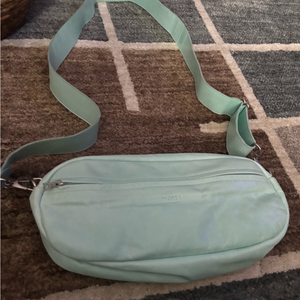 Sage Green Crossbody Bag with Curved Design